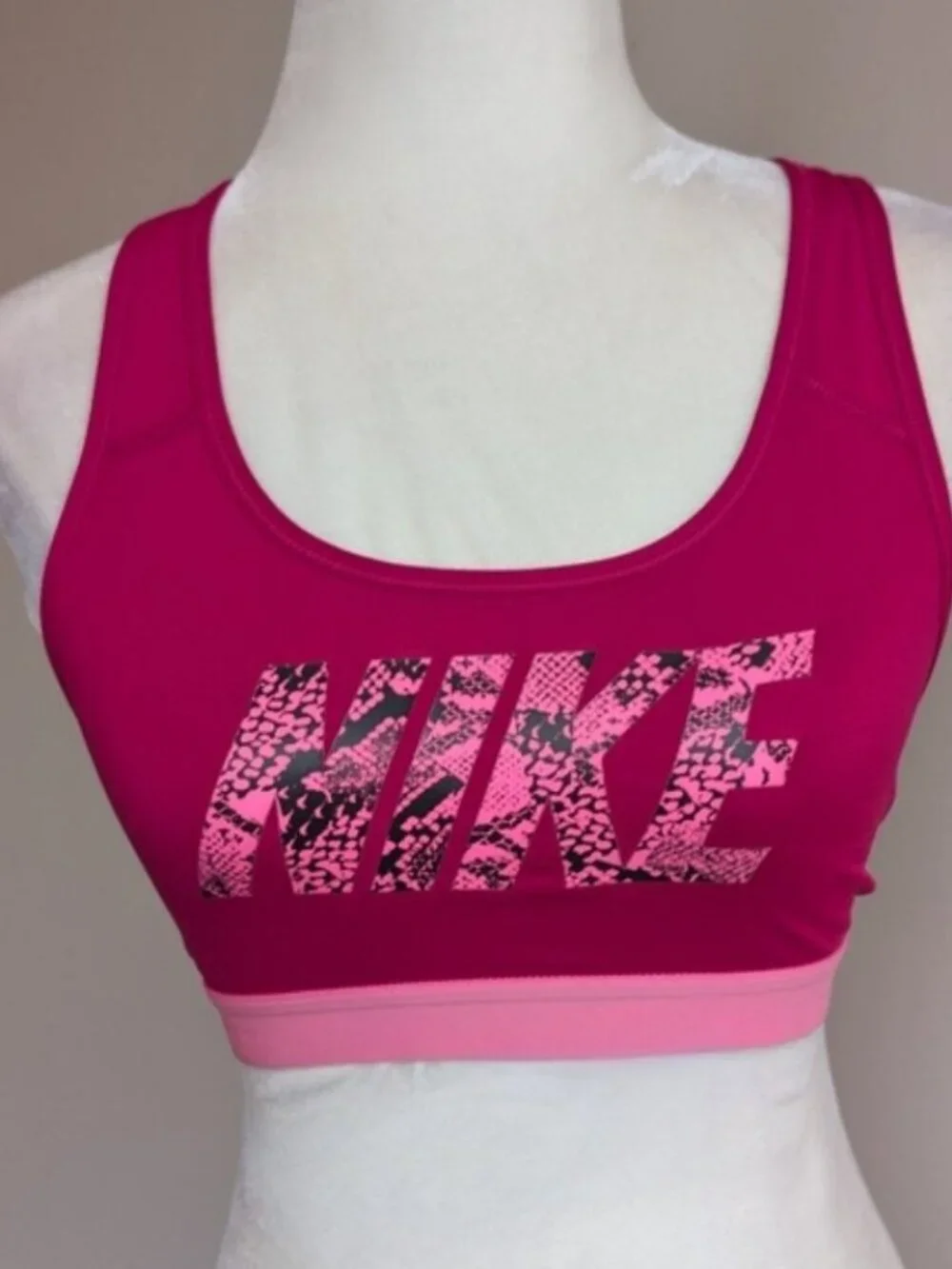 Nike Hot Pink Logo Sports Bra